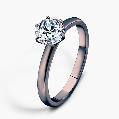 Pierścionek zaręczynowy SAVICKI: czarne złoto, diament